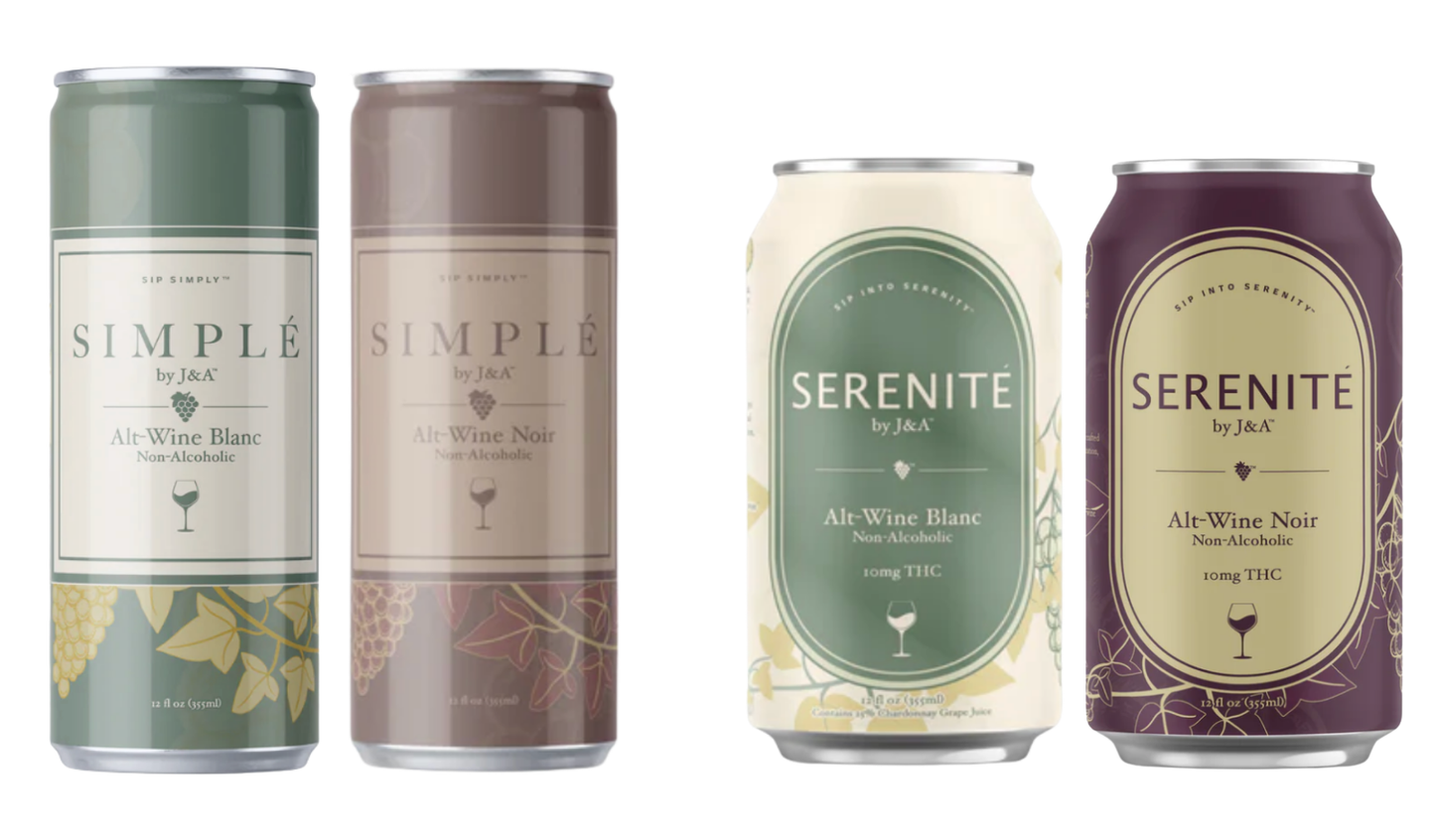 The Atelier Collection | Non-Alcoholic Alt-Wine | THC | 4 Pack Cans