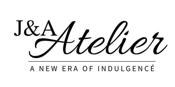 Logo of J&A Atelier with text 'A New Era of Indulgence' on a white background