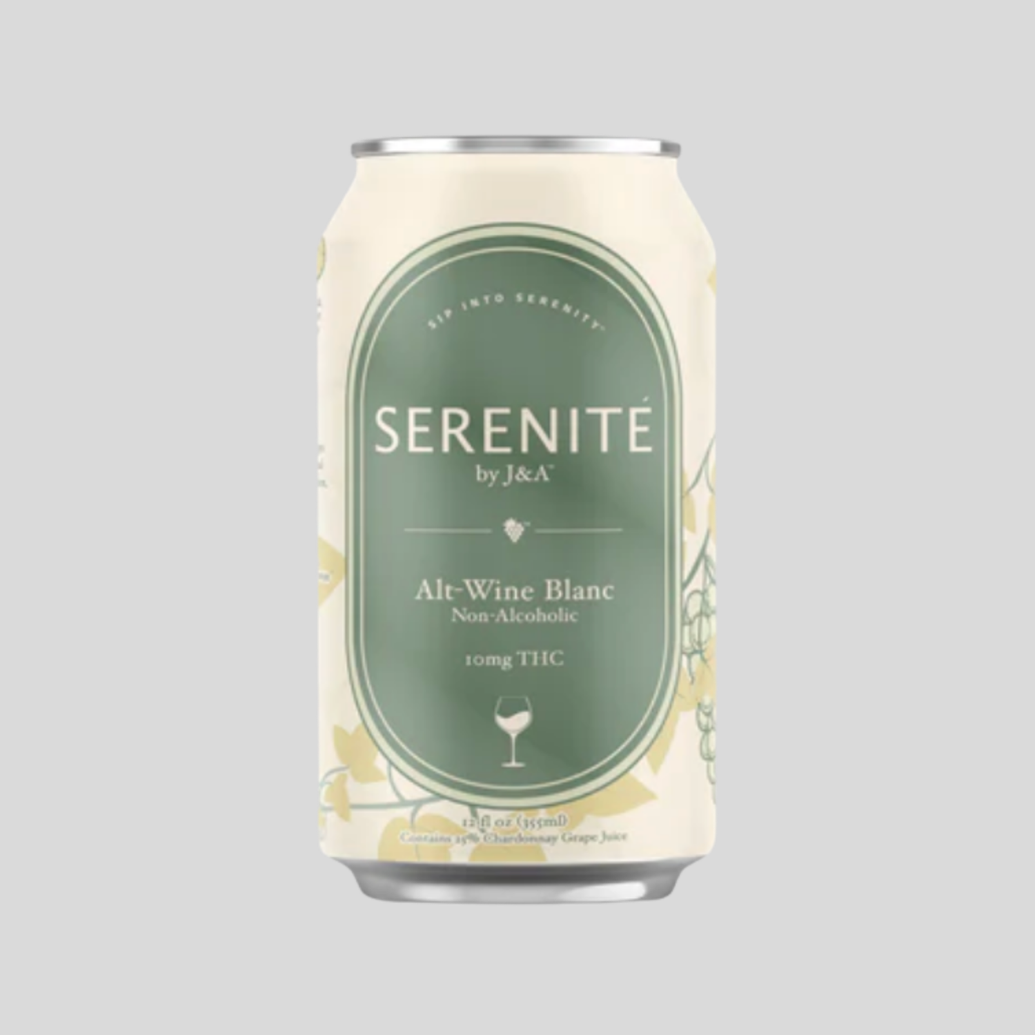 Serenité Blanc can: THC-infused alt wine by J&A Atelier
